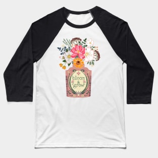 Bloom and grow vintage flowers Baseball T-Shirt